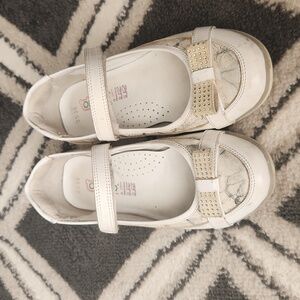 Orsetto Genuine Leather Little Kid Girl's Dress Shoes White Silver Size 31 EU